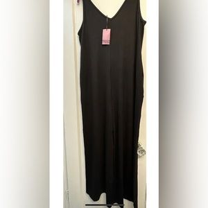 SMASH + TESS THE TUESDAY ROMPER JUMPSUIT WOMEN'S Size L Midnight Black NWT